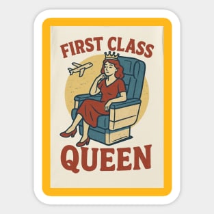 Retro FirstClassQueen Sticker